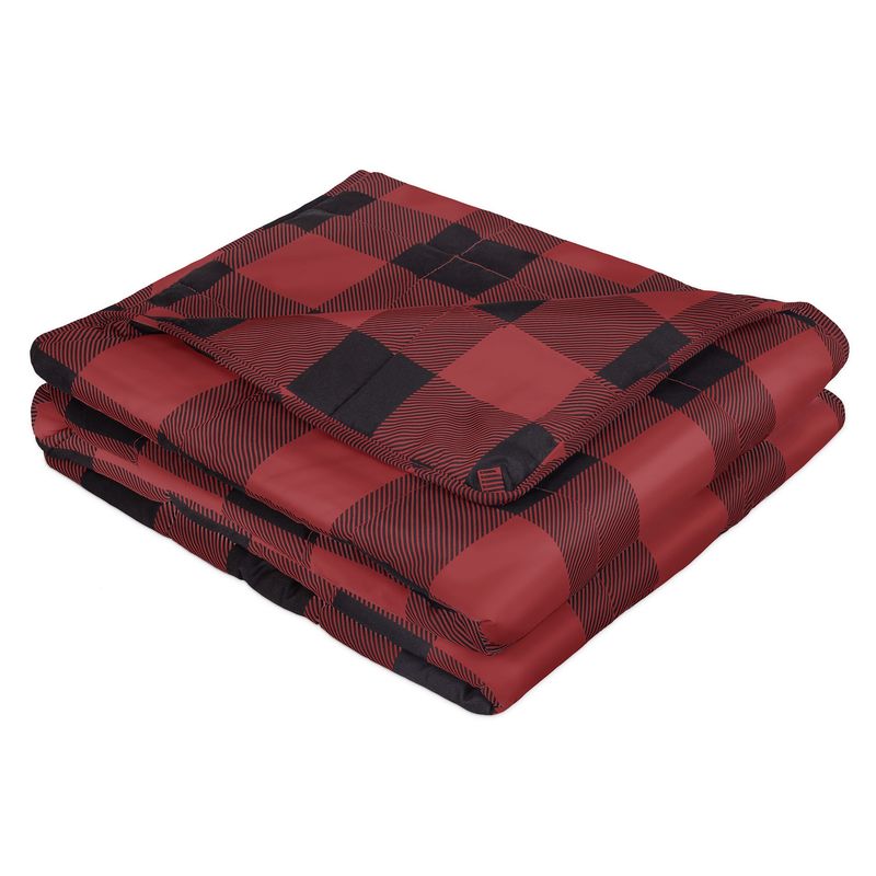 Couverture Lestée - 15 lbs - Rouge/Noir