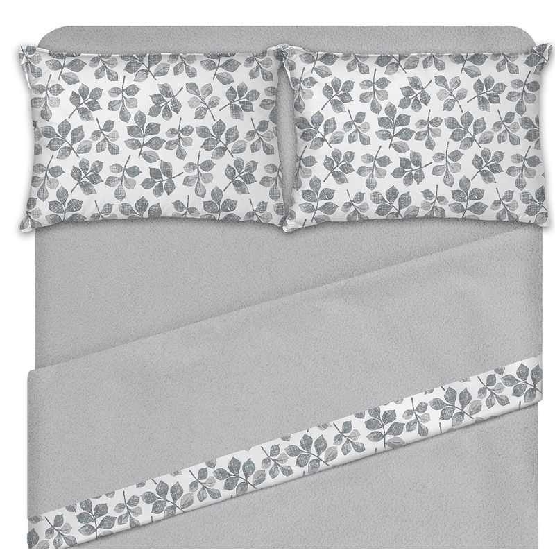 Therapeutic Sheets - Gray Leaf Print