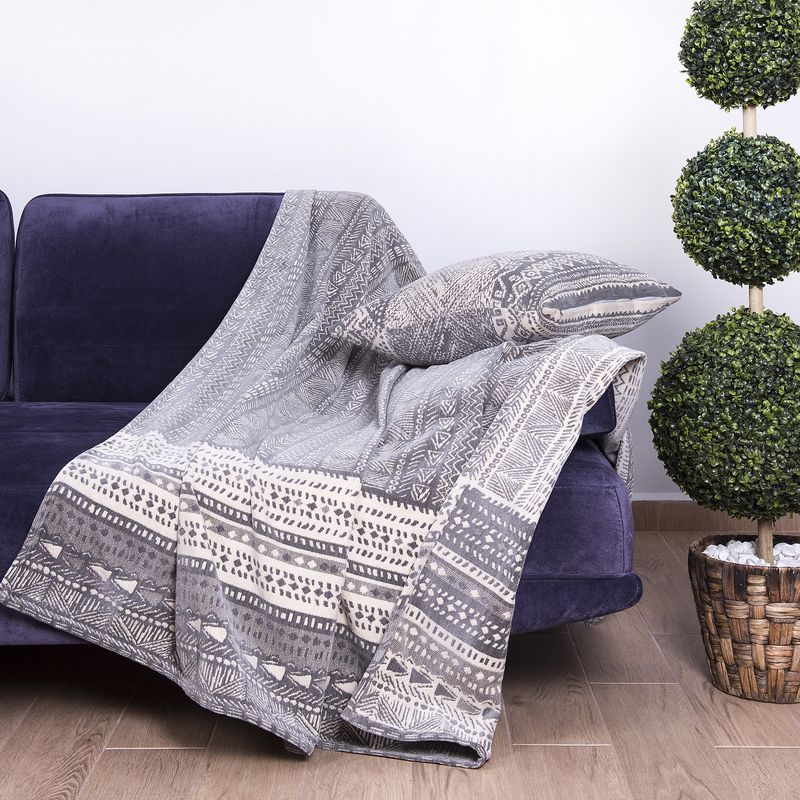 Ensemble Housse de Coussin Et Jeté - Layla