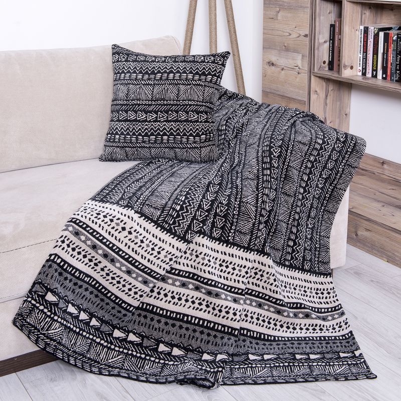 Ensemble Housse de Coussin Et Jeté - Isabella Ensemble Housse de Coussin Et Jeté - Isabella