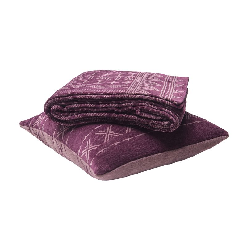 Ensemble Housse de Coussin Et Jeté - Victoria