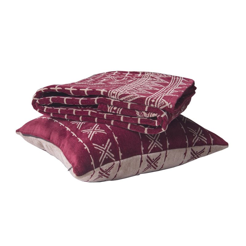 Ensemble Housse de Coussin Et Jeté - Zoey