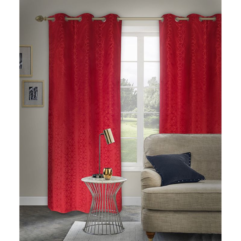 Blackout Curtain with Metal Grommets - Geo - 2 Panels