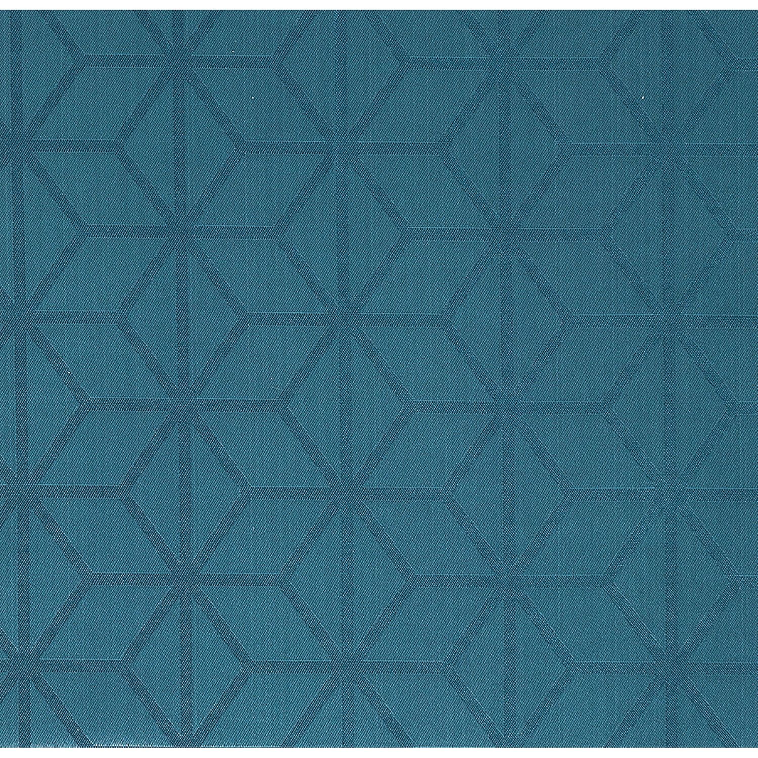 Rideau Obscurissant avec oeillets en métal - Géo - 2 Panneaux, Color: Bleu