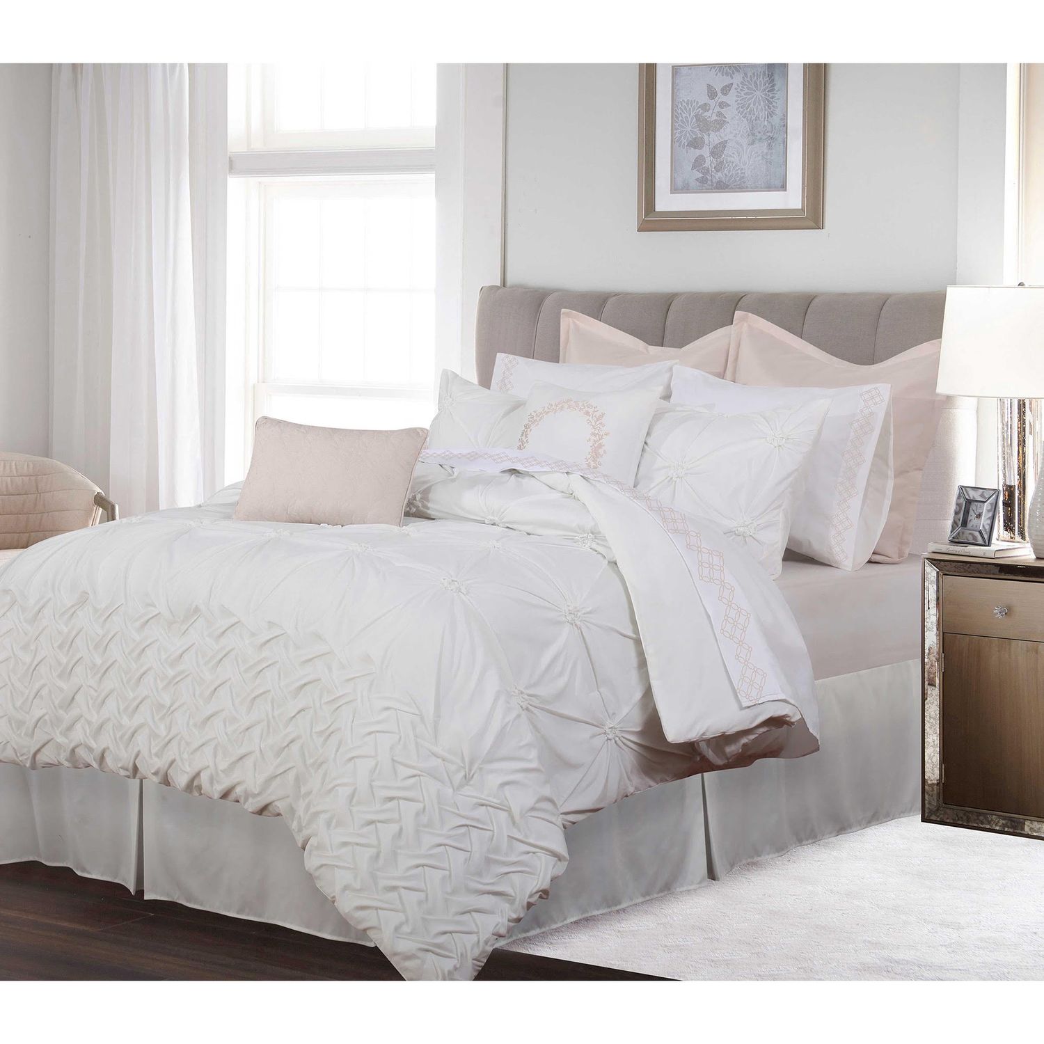 Manoir Blanc Ensemble Douillette 6 mcx, Size: King