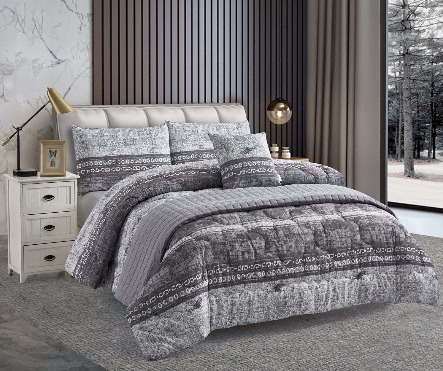 Baltimore 5-Piece Comforter Set, Size: Double