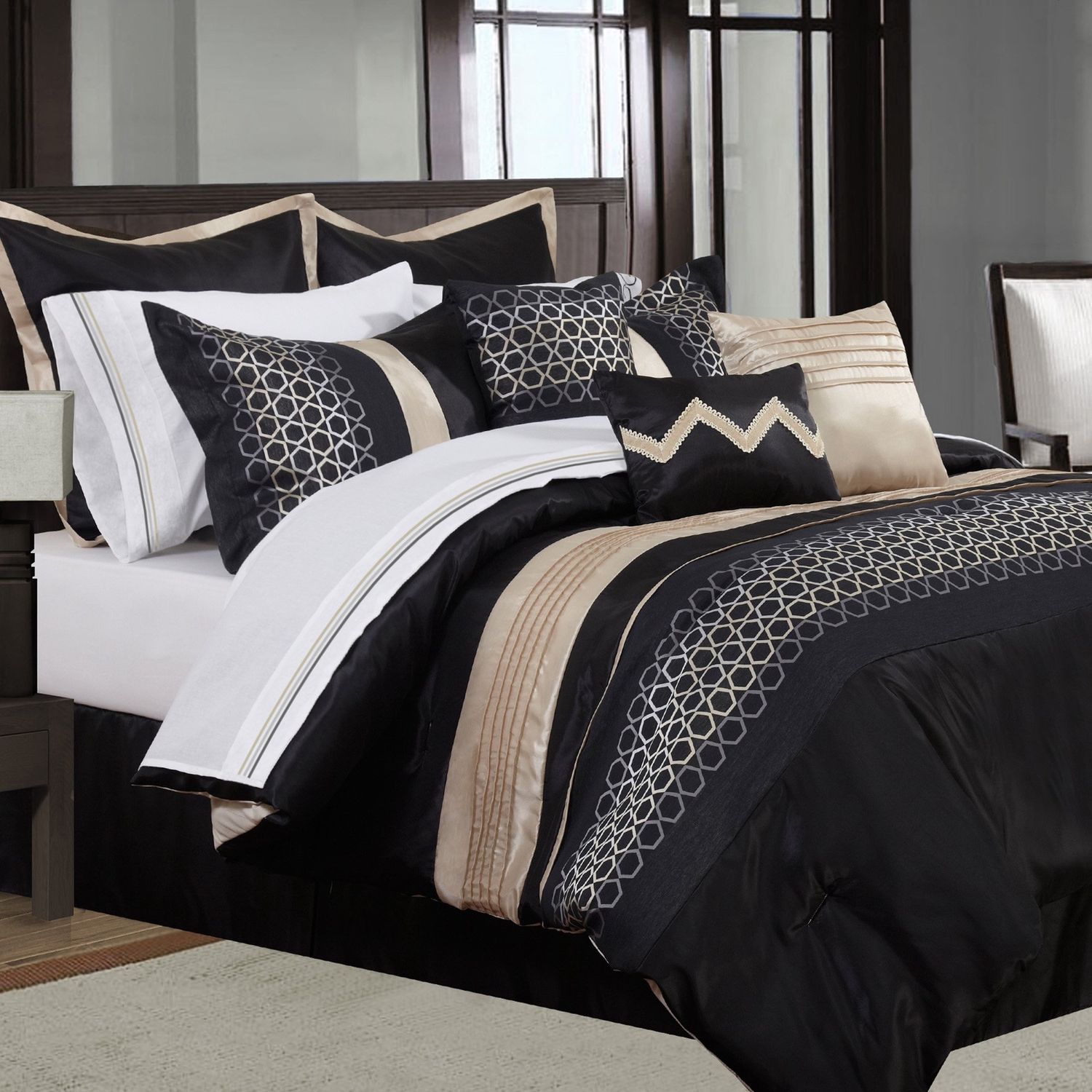 Cavali 7-Piece Comforter Set, Size: Double