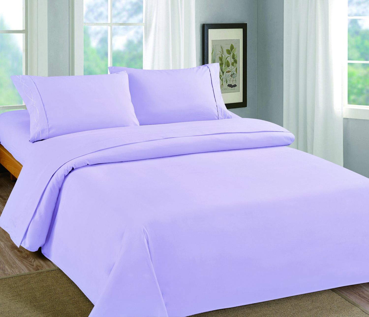 Bamboo Luxe Sheet Set - Solid Colors, Color: Lilas, Size: Jumeau