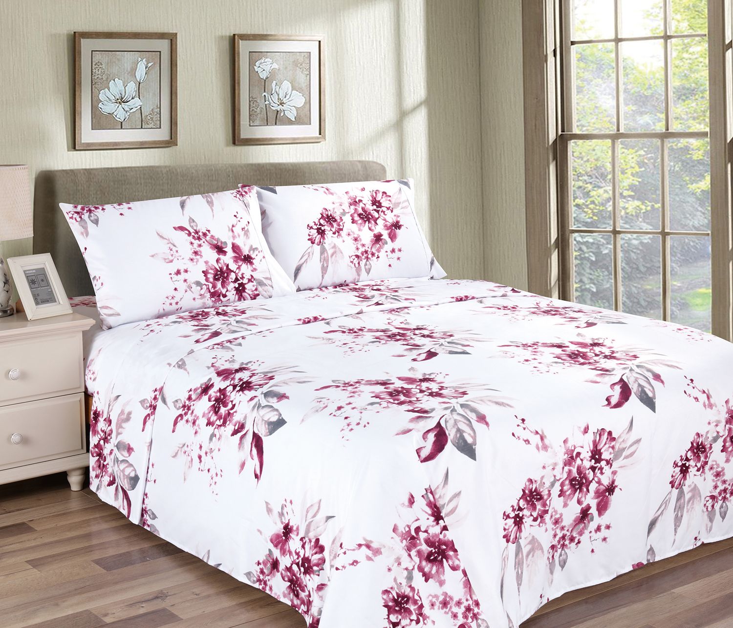 Windsor - 4-Piece Sheet Set, Size: Double, Print: Windsor_38