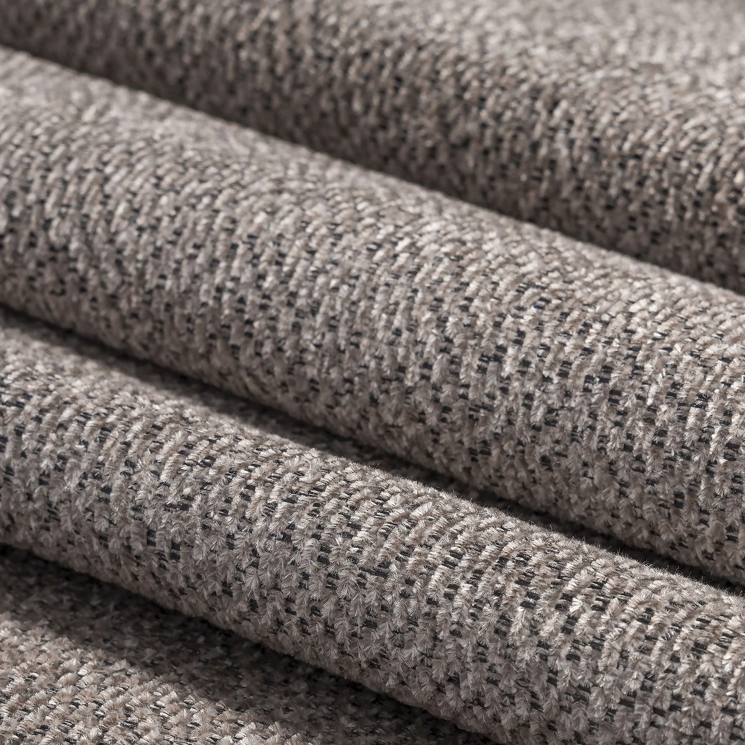 Rideau Thermique Assombrissant En Chenille - 2 panneaux, Color: Taupe