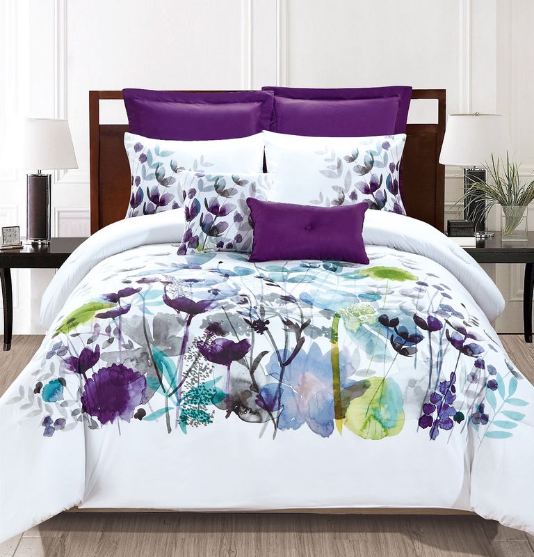 Flower 7-Piece Comforter Ensemble Flower 7-Piece Comforter Ensemble