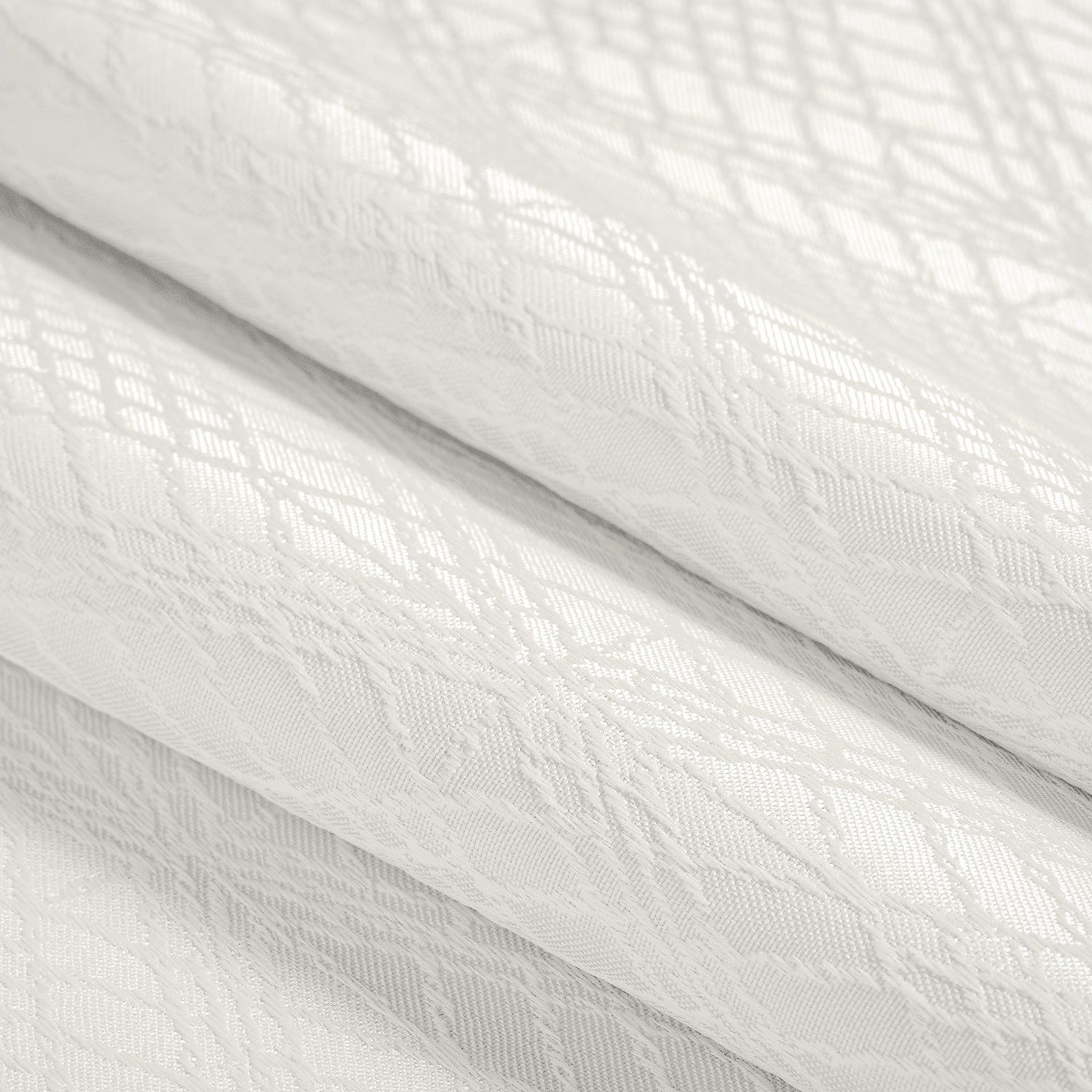 Rideau en jacquard avec oeillets en métal-  Florence, Colour: Blanc