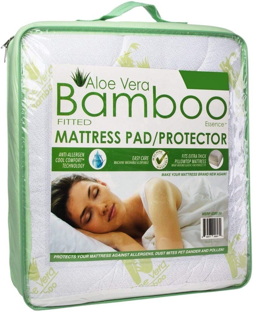 Couvre-matelas Aloe Vera et Bambou Couvre-matelas Aloe Vera et Bambou, Size: Jumeau