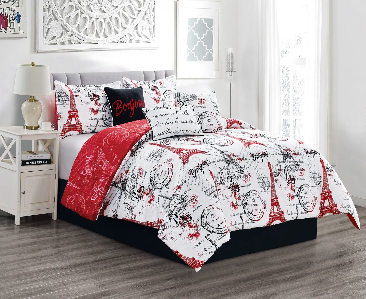 Paris Rouge Ensemble Douillette Réversible 7 mcx, Size: Double