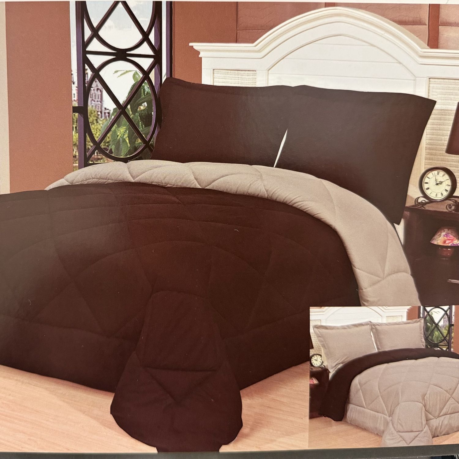 Ensemble Douillette Réversible  3 mcx - Brun