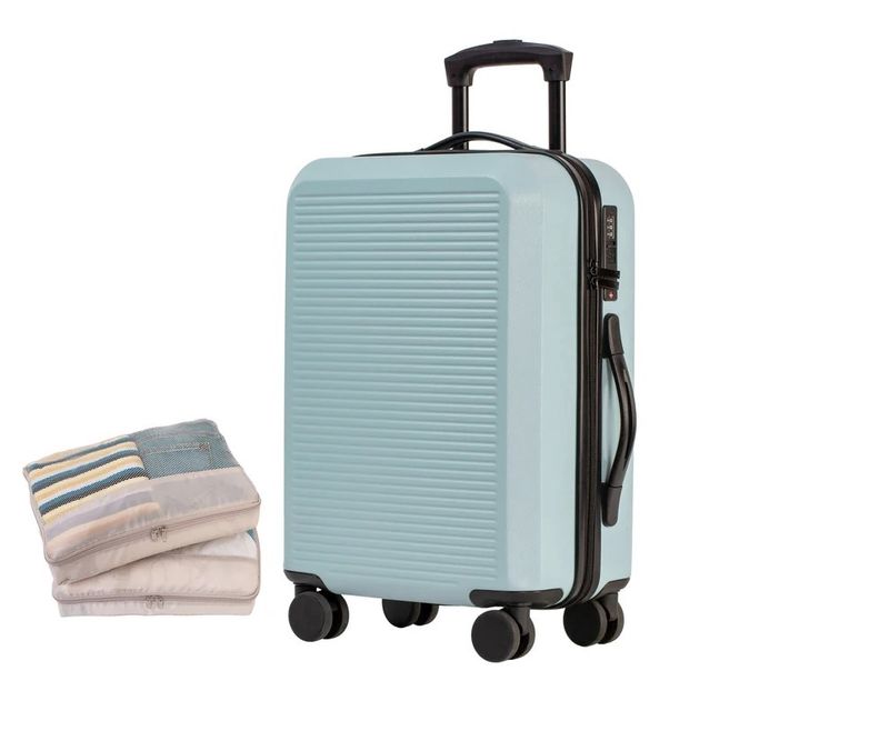 Ensemble de valises avec roues : bagage cabine et deux cubes de rangement - 6 couleurs