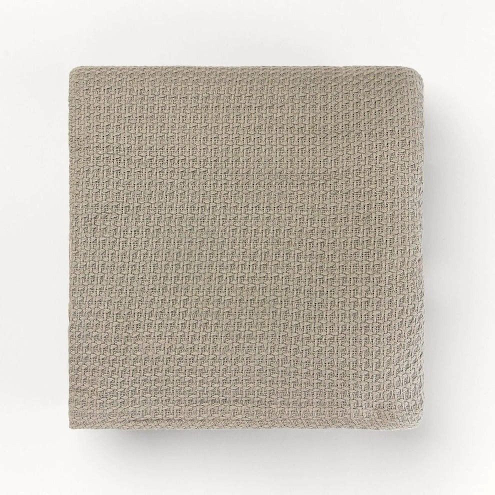 Marquise Combed Cotton Blanket Marquise Combed Cotton Blanket, Color: Taupe, Size: Simple
