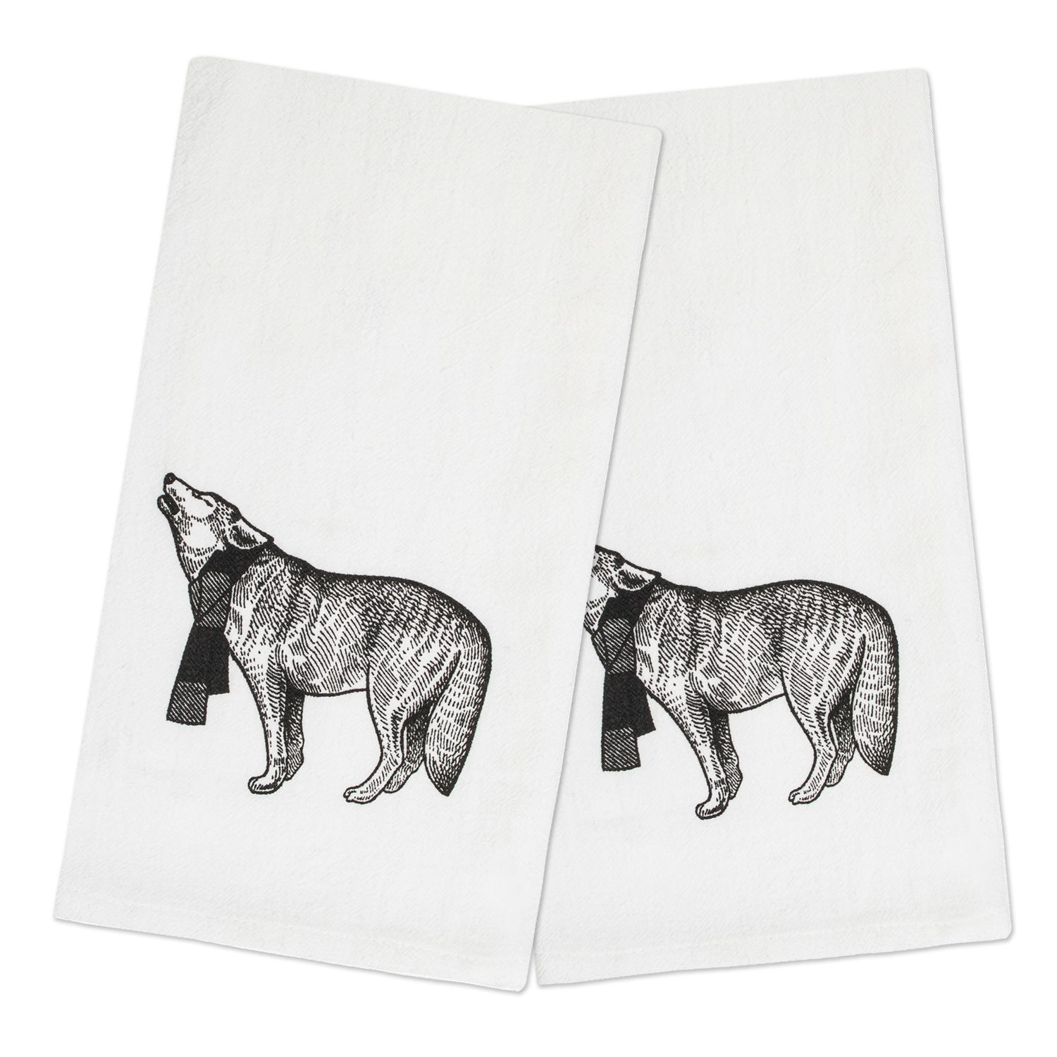 2 linges à vaisselle de type Sac De Farine
