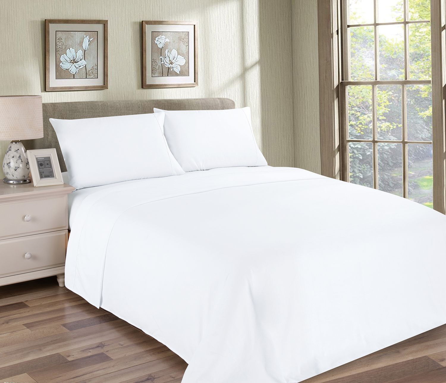 Winchester - Ensemble de draps 4 mcx Winchester - Ensemble de draps 4 mcx, Couleur: Blanc, Size: Double