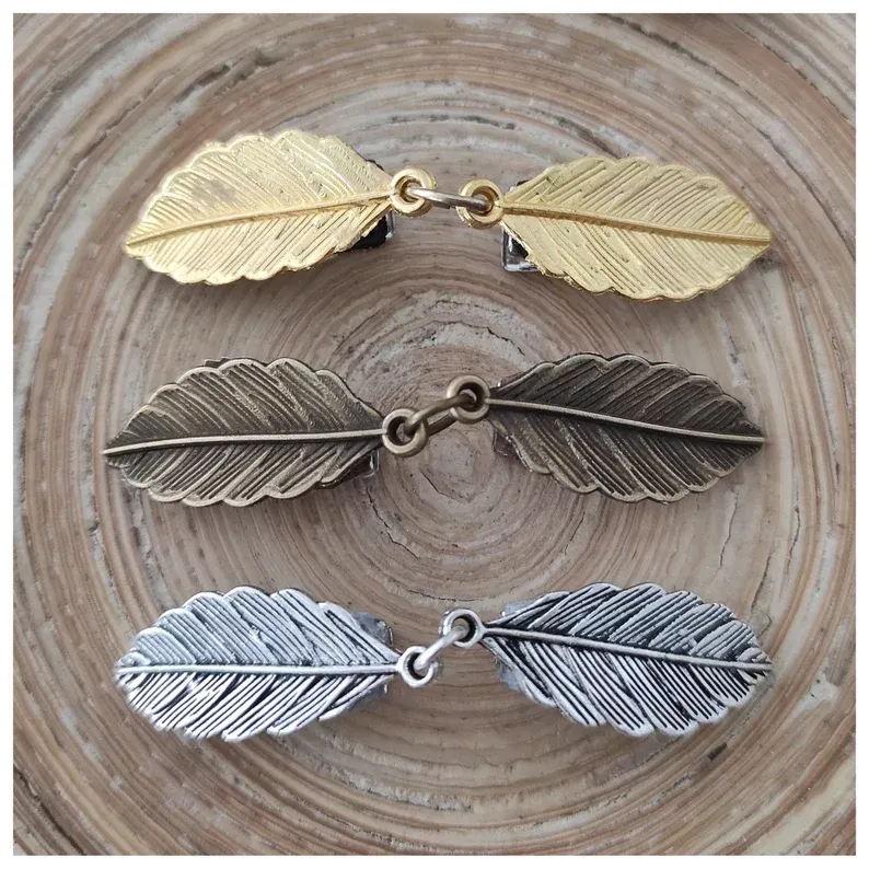 Broche pequeño para chaqueta, cierre chaqueta, cierre pluma plateado, cierre pinza chaqueta, broche pluma