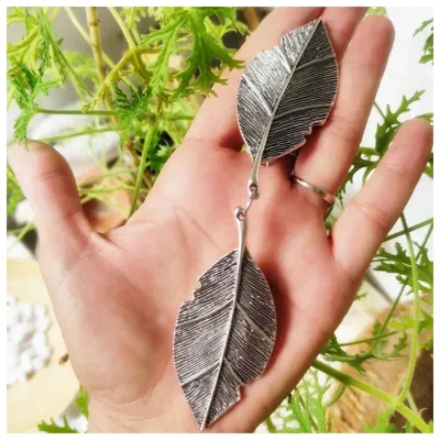 Broche hoja, broche para cerrar chaquetas, cierre de chal, capa, broche pluma, broche grande para pañuelos
