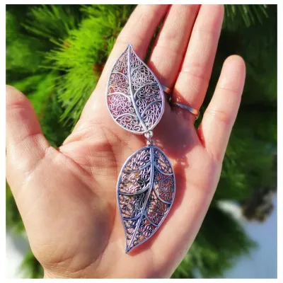 Hoja labrada broche grande, para chaquetas sin botones, clips para suéter, pinzas capas, mantillas, chal, pashminas