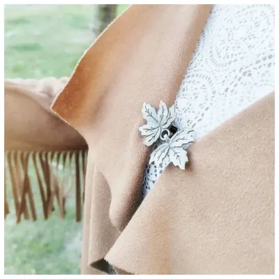 Broche cobre, cierre cobre para chaquetas sin botones, broche hoja árbol, broche antiguo, ceñir vestido, pinzas chal.