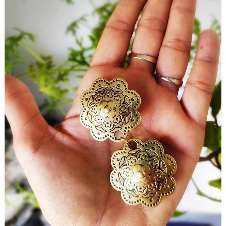 Broche árabe dorado, para cerrar chaqueta sin botones, bandana, sujetar pañuelo, cierre vestido, pinzas de cierre