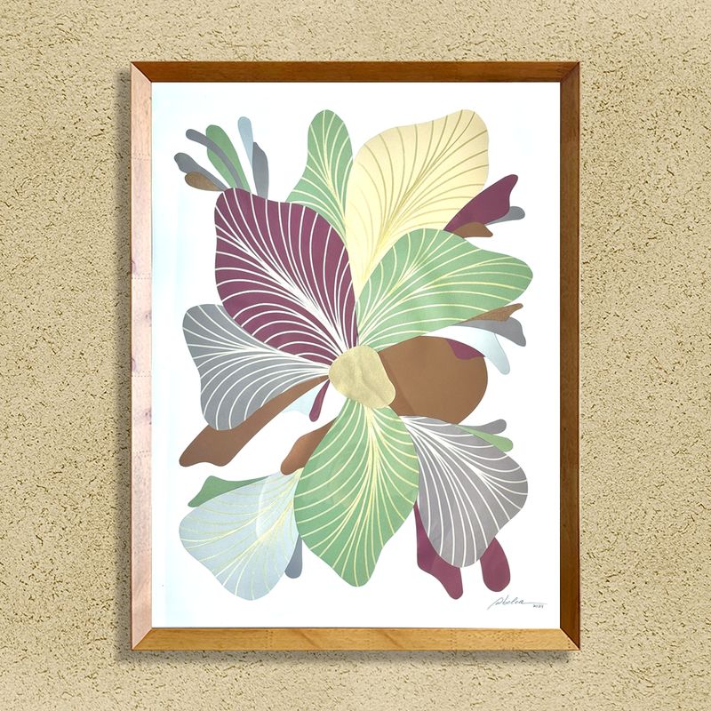 Quadro Aurora da Terra - 64 x 84 cm - emoldurado