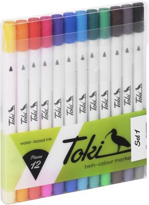 Toki Twin-Colour Marker 12-Set