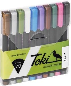 Toki Twin-Tip Marker 10-Set Metallic