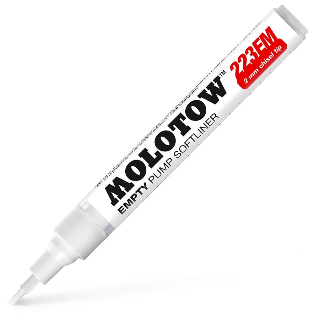 Molotow 223EM Empty Pump Softliner 2mm Chisel Marker