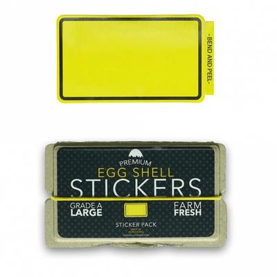 Egg Shell Stickers Yellow Line Border