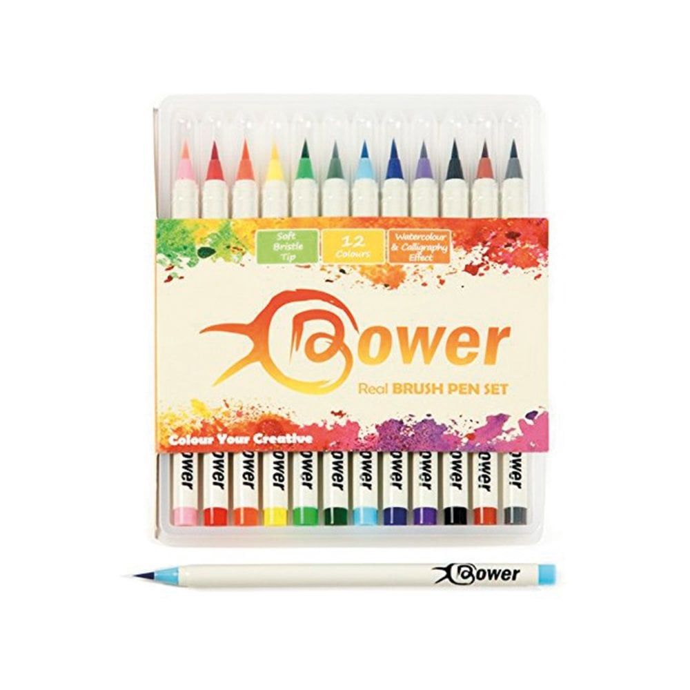 Bower Real Brush Pen Set - Pack of 12