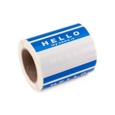 Hello My Name Is Stickers Blue x250
