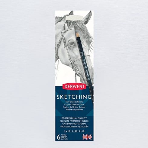 Derwent Sketching Soft Graphite Pencils 6 Pack