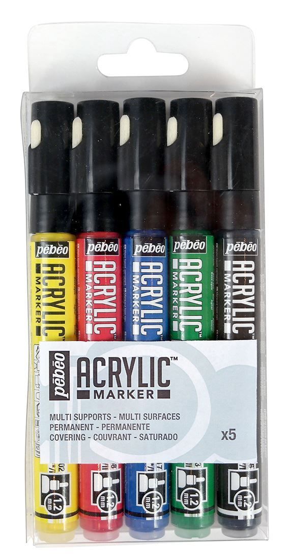 Pebeo Acrylic Marker 5-Pack