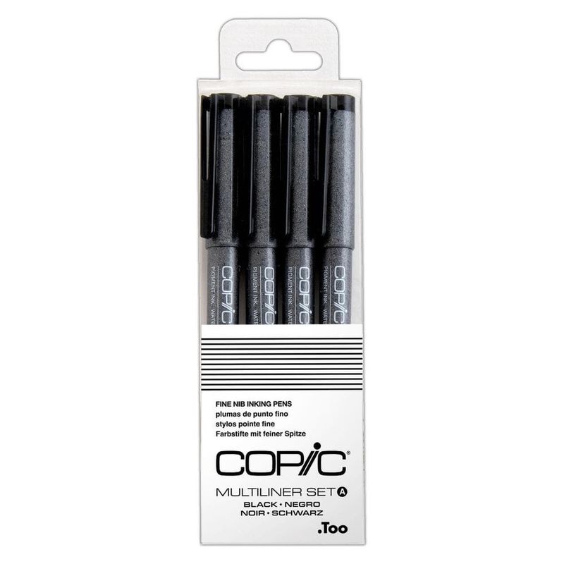 Copic Fine Nib Inking Pens - Multiliner Set A