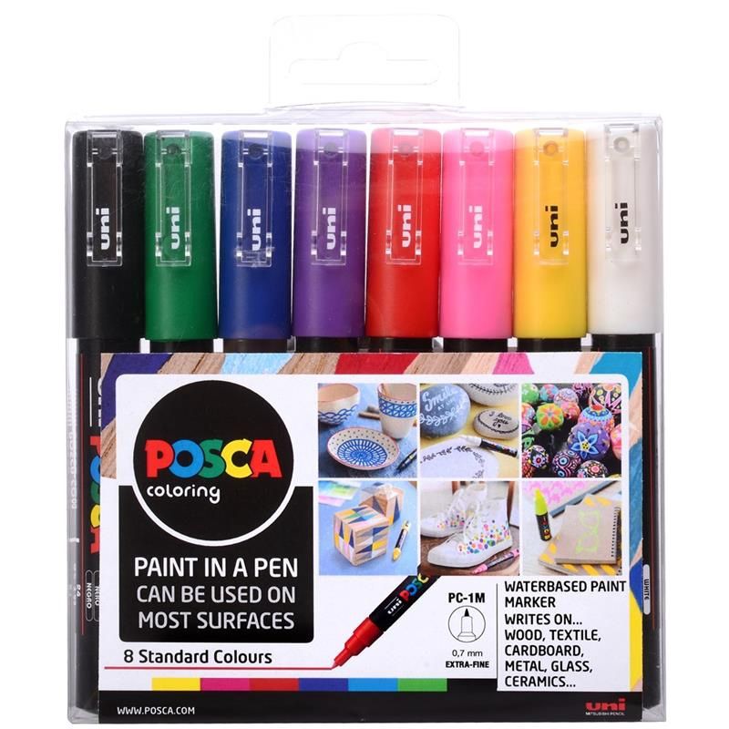 Uni Posca PC-1M Paint Marker 8 Pack Standard