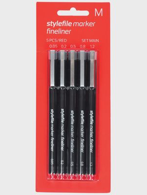 Stylefile Marker Fineliner Red 5-Set Main