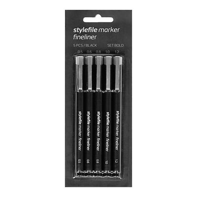 Stylefile Marker Fineliner 5-Set Bold