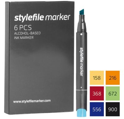 Stylefile Marker 6 Piece Starter Kit