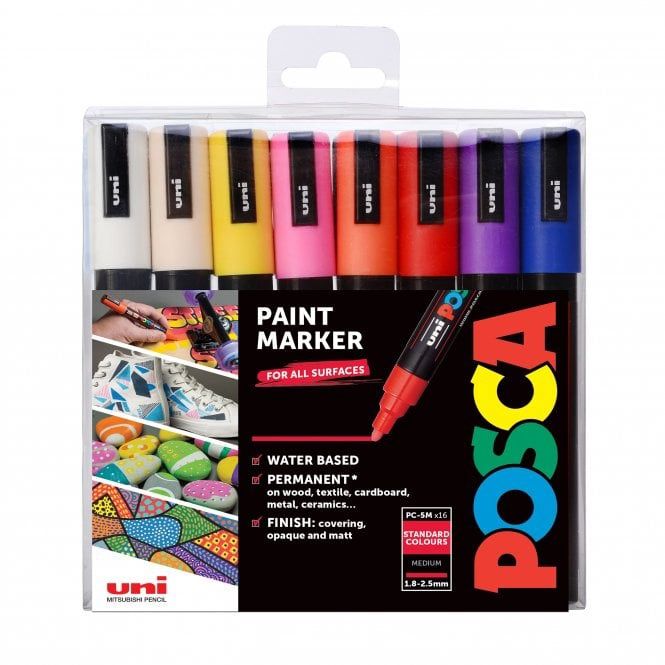 Uni Posca PC-5M Standard Colours 16-Set