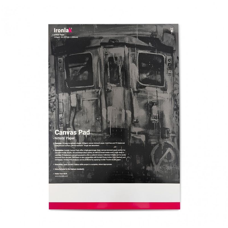 Ironlak Artists&#39; Paper - A3 Canvas Pad