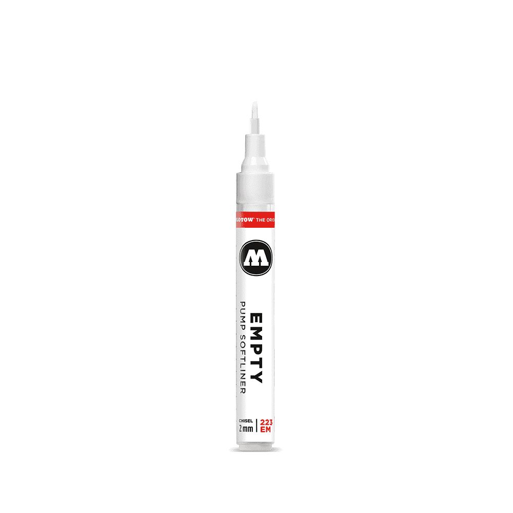 Molotow 223EM Empty Pump Softliner 2mm Chisel Marker