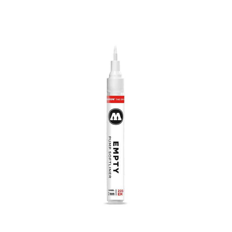 Molotow 223EM Empty Pump Softliner 2mm Chisel Marker