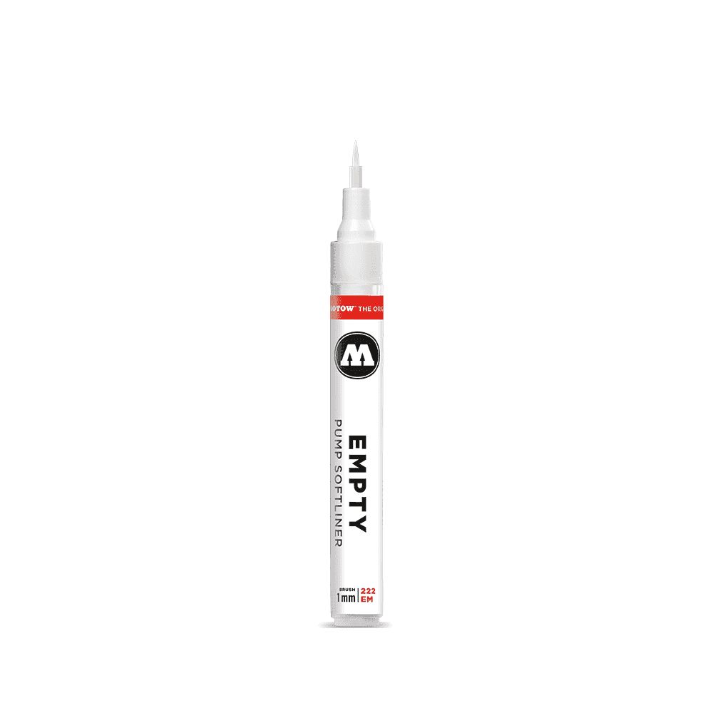 Molotow 222EM Empty Pump Softliner 1mm Brush Marker
