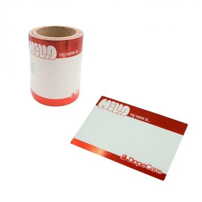 Dope Hello My Name Is Stickers x100 - Metallic Red