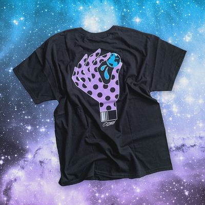 UP X Golden Green "The World is" T-Shirt Black