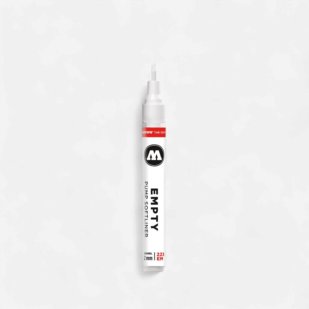 Molotow 223EM Empty Pump Softliner: 2mm Chisel Marker